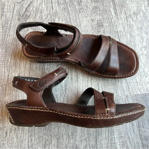 Timberland Shoes Timberland Sandals Leather Ankle Strap Wedge